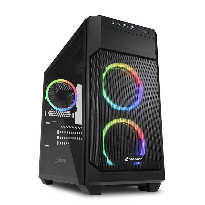 Sharkoon V1000 RGB Micro Tower Schwarz