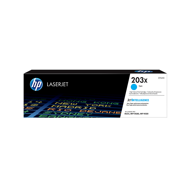 HP 203X Cyan Original LaserJet-Tonerkartusche mit hoher Reichweite