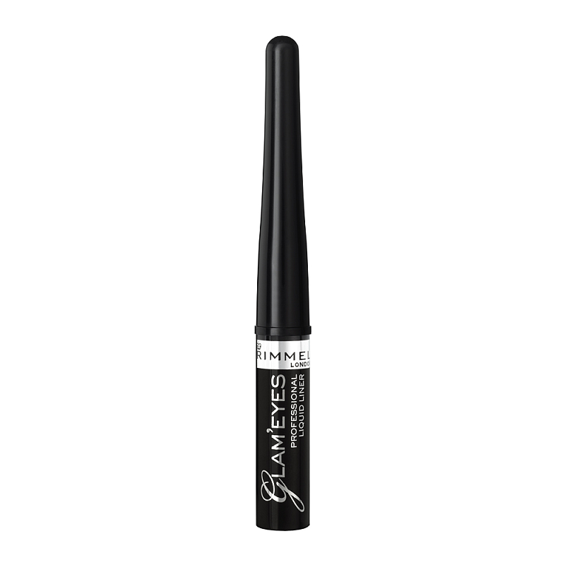 Rimmel Glam'Eyes Professional Eyeliner 3,5 ml Flüssigkeit 001 Black Glamour