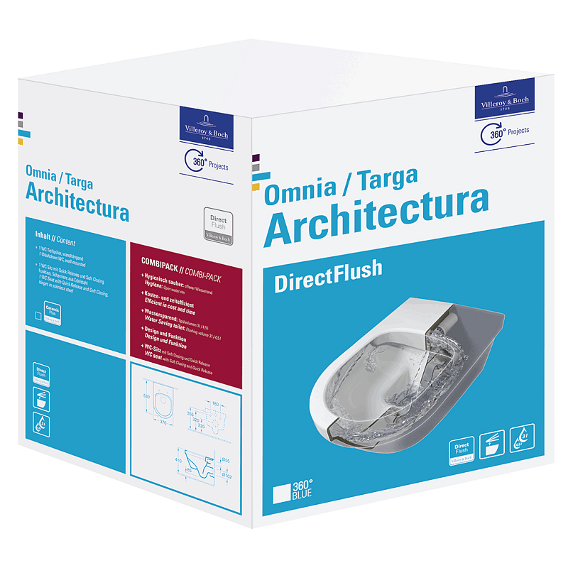 Villeroy & Boch Architectura Toilette Einteilig Wand