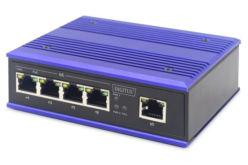 ASSMANN Electronic DN-651120 Netzwerk-Switch Gigabit Ethernet (10/100/1000) Power over Ethernet (PoE) Schwarz, Blau