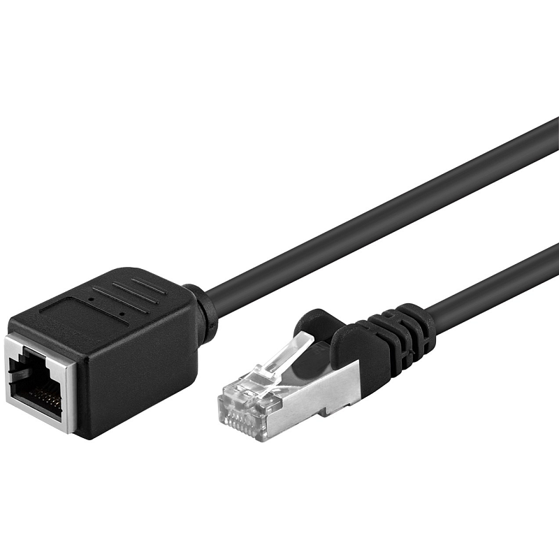 Goobay 91886 Netzwerkkabel Schwarz 1 m Cat5e F/UTP (FTP)