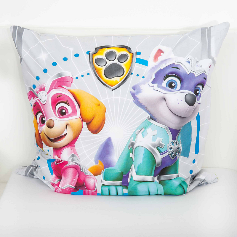 HERDING Paw Patrol Bettwäsche-Set 'Mighty Pups' Glow in the Dark - 80-x-80-cm-135-x-200-cm