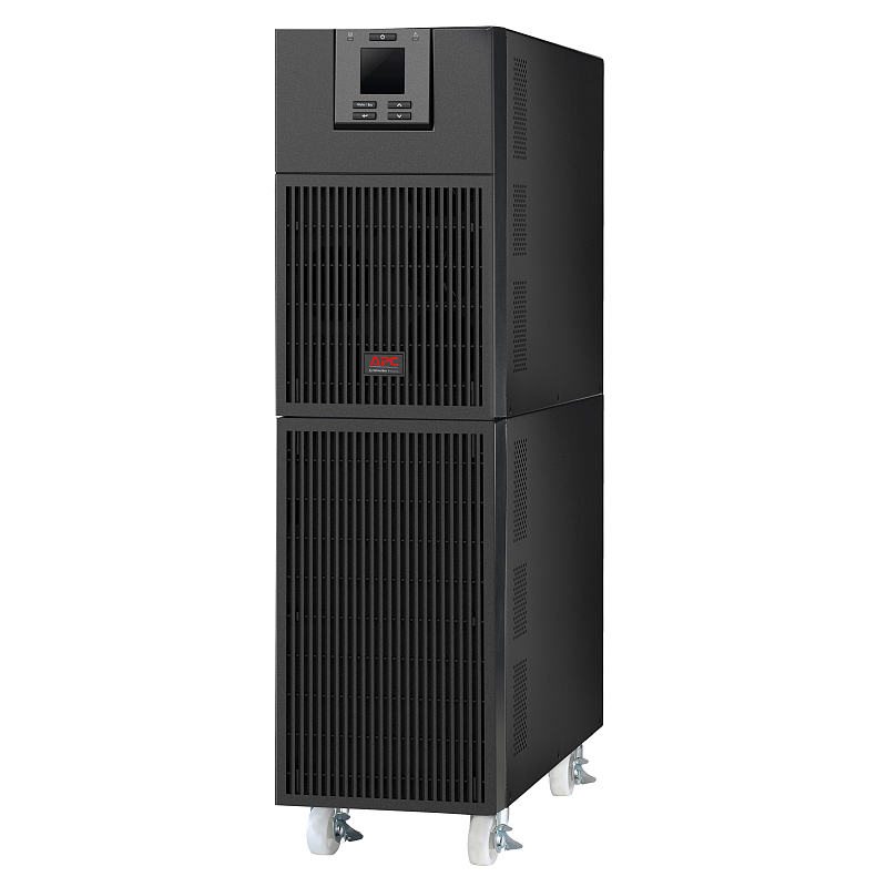 APC Easy UPS On-Line, 6kVA/6kW, Tower, 230V, Festverdrahteter 3-adriger (1P+N+E) Ausgang, Intelligenter Kartensteckplatz, LCD