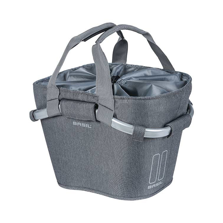 Basil 2Day Carry All Vorderseite Fahrradkorb 15 l Polyester Grau