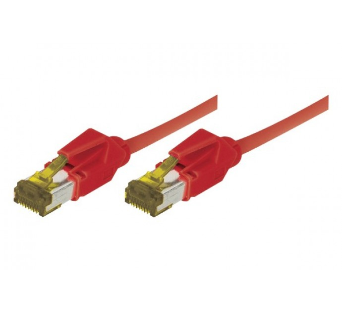 EXC Patch RJ45 S/FTP CAT 7 LSOH Snagless Red 3 m Netzwerkkabel Cat7 S/FTP (S-STP)