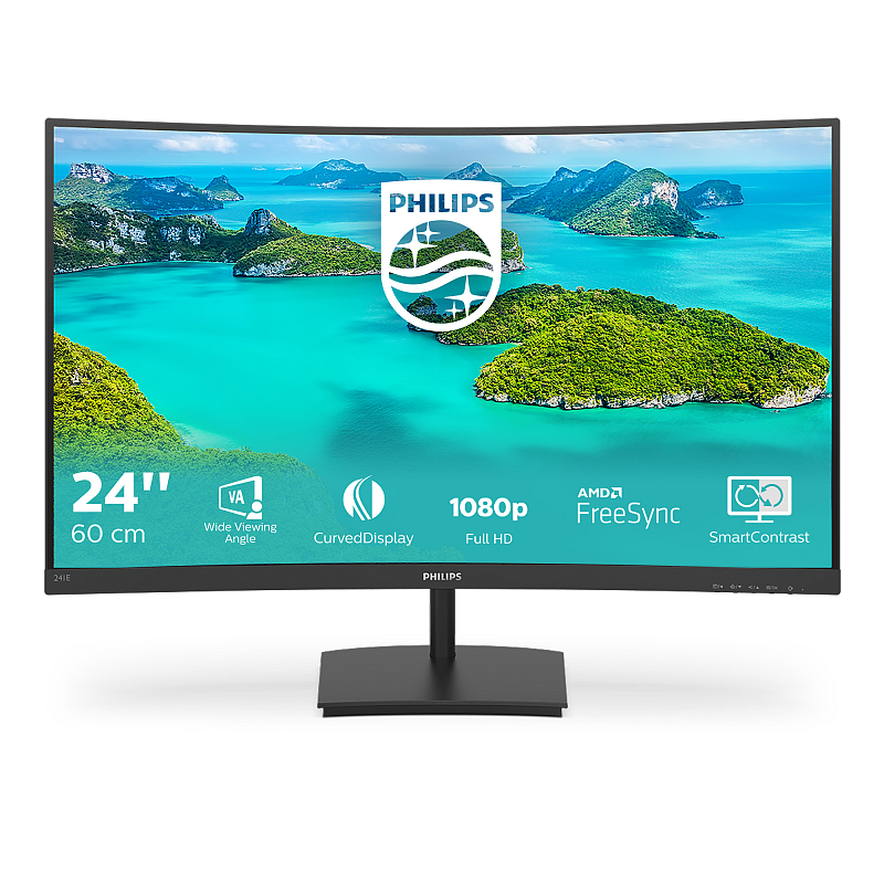 Philips E Line 241E1SCA/00 Computerbildschirm 59,9 cm (23.6") 1920 x 1080 Pixel Full HD LCD Schwarz