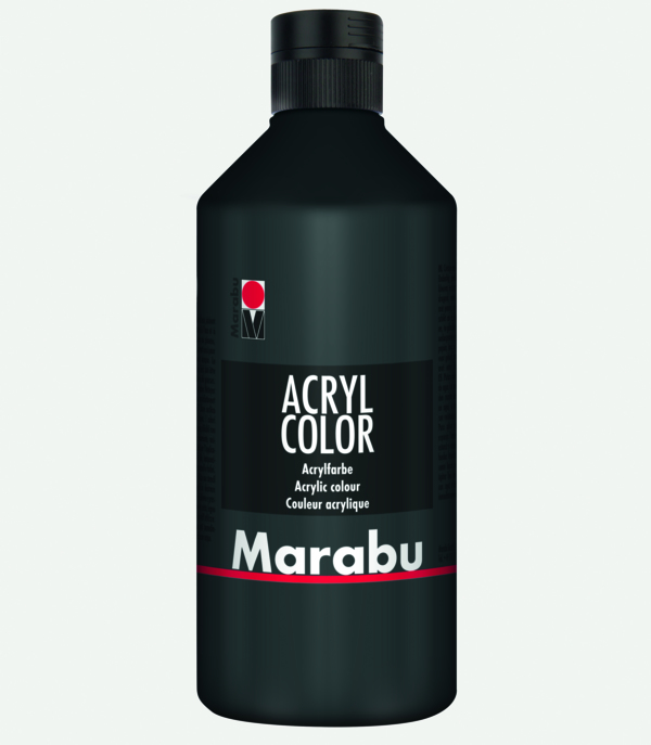Marabu 12010075073 Acrylfarbe 500 ml Schwarz Tube