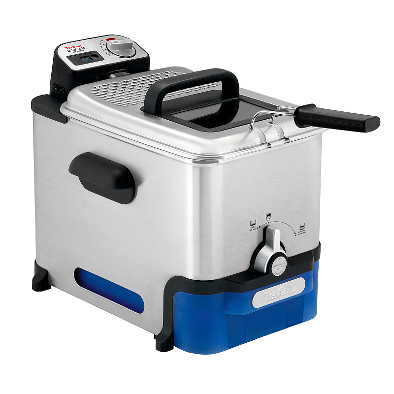 Tefal Oleoclean Pro Inox & Design FR8040 Einzelbild 3,5 l 2300 W Schwarz, Edelstahl