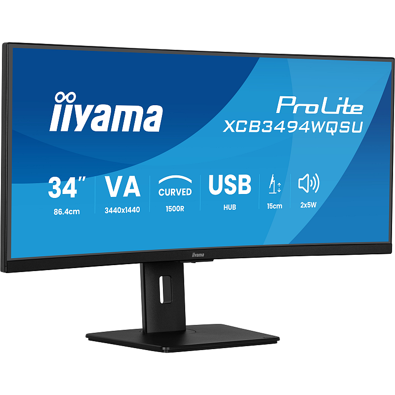 iiyama ProLite XCB3494WQSU-B1 Computerbildschirm 86,4 cm (34") 3440 x 1440 Pixel UltraWide Quad HD LED Schwarz