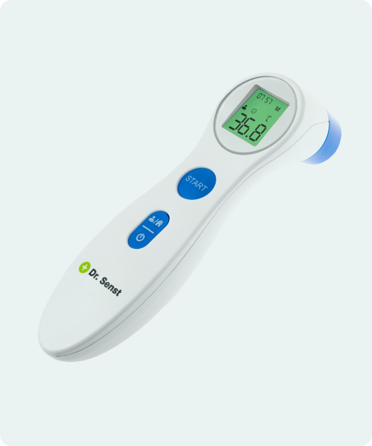 Dr. Senst DET-306 Fernabtastthermometer Blau, Weiß Stirn Tasten