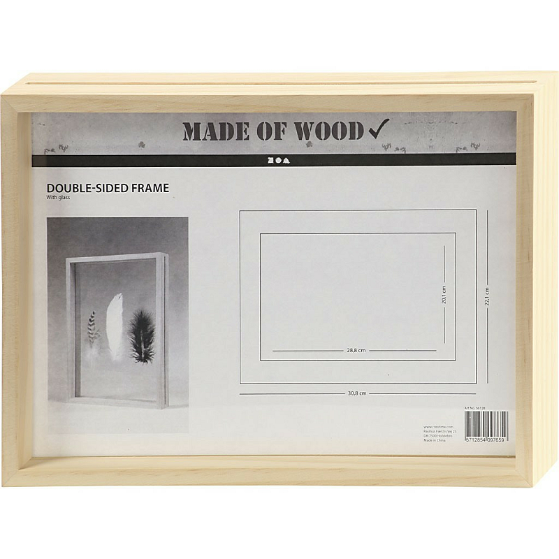 Creativ Company 56128 Wandrahmen 221 x 308 mm Rechteck Holz