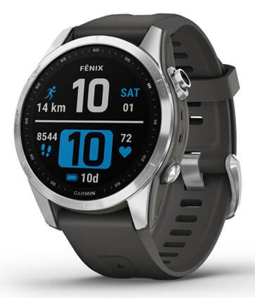 Garmin fenix 7S 3,05 cm (1.2") MIP 42 mm Digital 240 x 240 Pixel Touchscreen Silber WLAN GPS