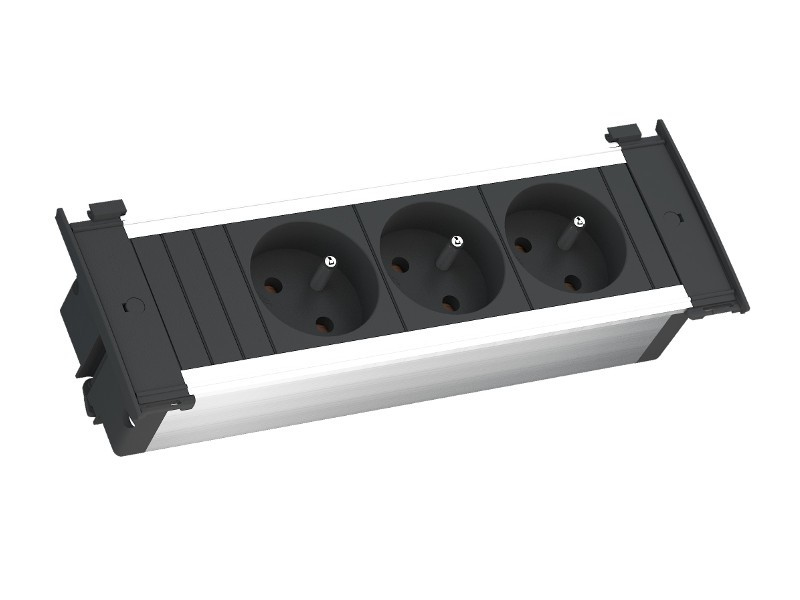 Bachmann 927.000 Steckdose 3 x Type E Schwarz