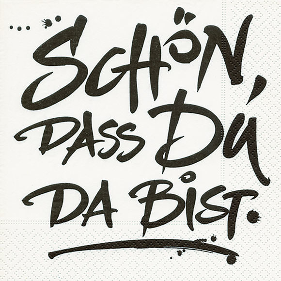 Paper + Design 200432 Papierserviette Papier Schwarz, Weiß 20 Stück(e)