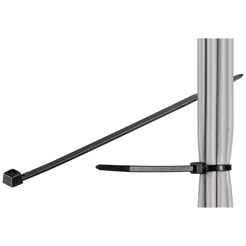 Goobay Kabelbinder, UV- und wetterfester Nylon, Schwarz