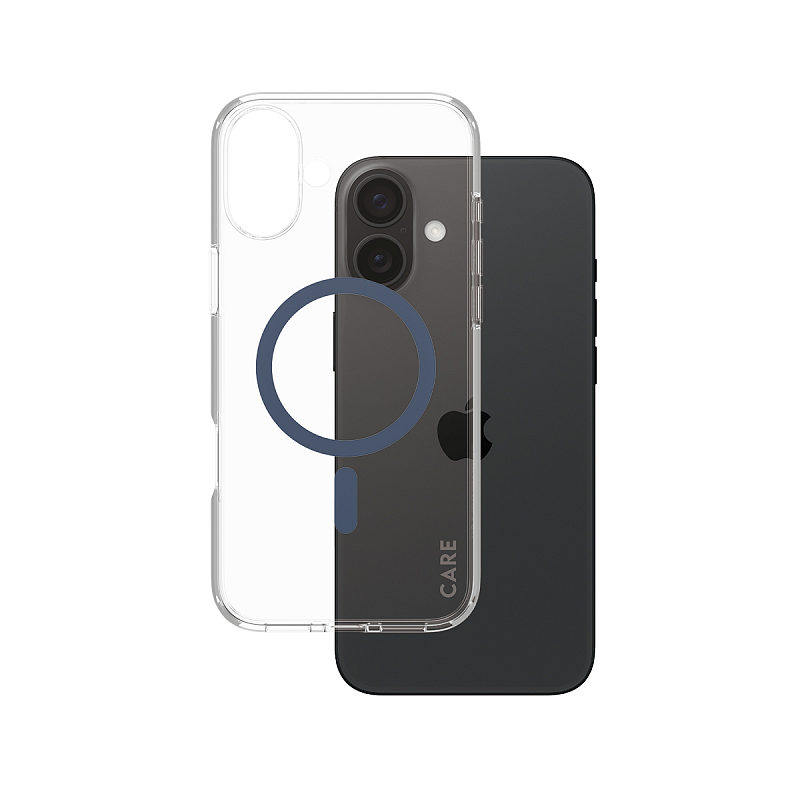 PanzerGlass CARE™ by ® Urban Combat Case Transparent m. Blau MagSafe iPhone 16 Plus