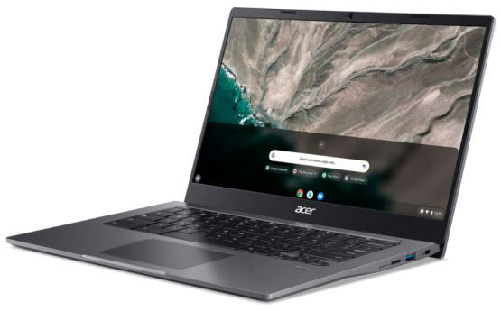 Acer Chromebook CB514-1W-353X Intel® Core™ i3 i3-1115G4 35,6 cm (14") Full HD 8 GB LPDDR4x-SDRAM 128 GB SSD Wi-Fi 6 (802.11ax) ChromeOS Deutsch Grau