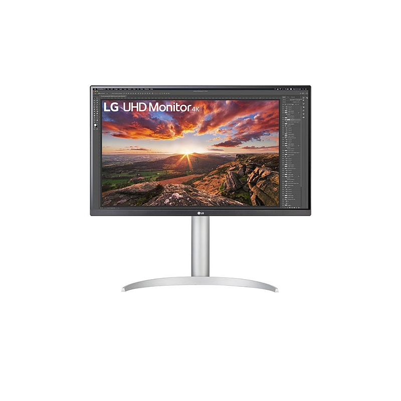 LG 27UP850N-W Computerbildschirm 68,6 cm (27") 3840 x 2160 Pixel 4K Ultra HD LED Silber, Schwarz