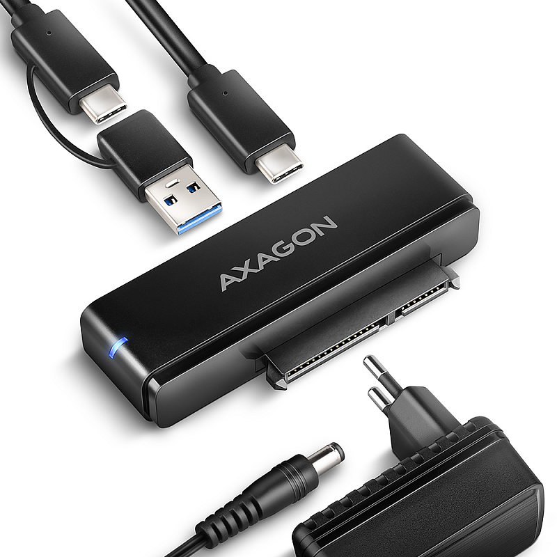 Axagon ADSA-FPX USB-C 10Gbps FAST PORT X Adapter für 2.5"/3.5" SSD/HDD