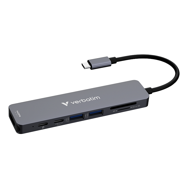 Verbatim 32158 Schnittstellen-Hub USB 3.2 Gen 1 (3.1 Gen 1) Type-C 5000 Mbit/s Grau