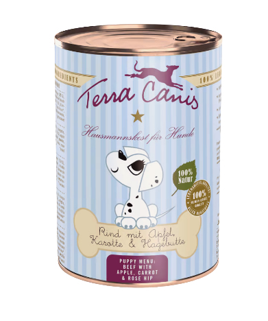 Terra Canis WELPE Rind mit Apfel, Karotte und Hagebutte