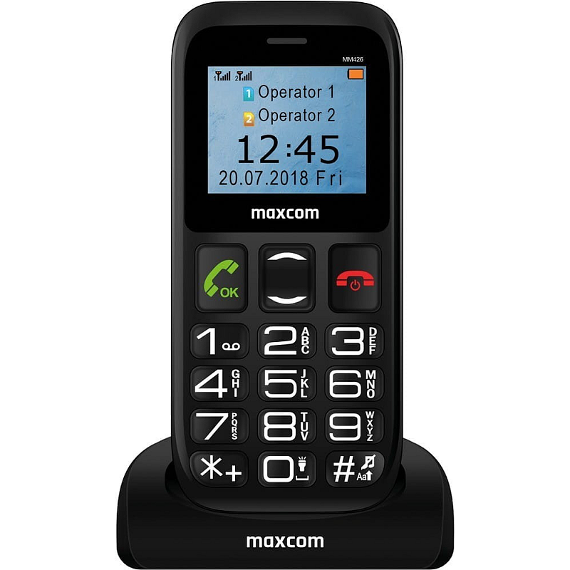 MaxCom MM426 SE Handy 4,5 cm (1.77") 72 g Schwarz Funktionstelefon