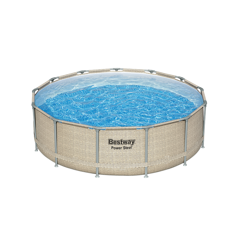 Bestway Power Steel 5614V / 23 Aufstellpool Gerahmter Pool Rund 11133 l Braun