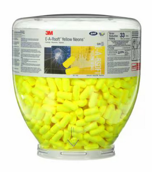 3M E-A-Rsoft Yellow Neon Earplugs Refill Bottle, PD-01-002 Wiederverwendbarer Ohrstöpsel Gelb 500 Stück(e)