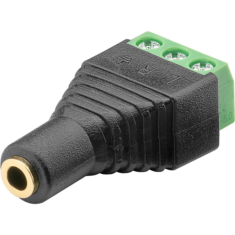 Goobay 76746 Kabeladapter 3.5 mm 3-pin Schwarz