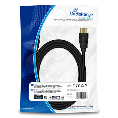 MediaRange MRCS155 HDMI-Kabel 3 m HDMI Typ A (Standard) Schwarz