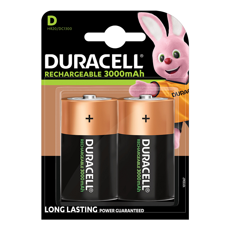 Duracell 5000394055995 Haushaltsbatterie Wiederaufladbarer Akku D Nickel-Metallhydrid (NiMH)