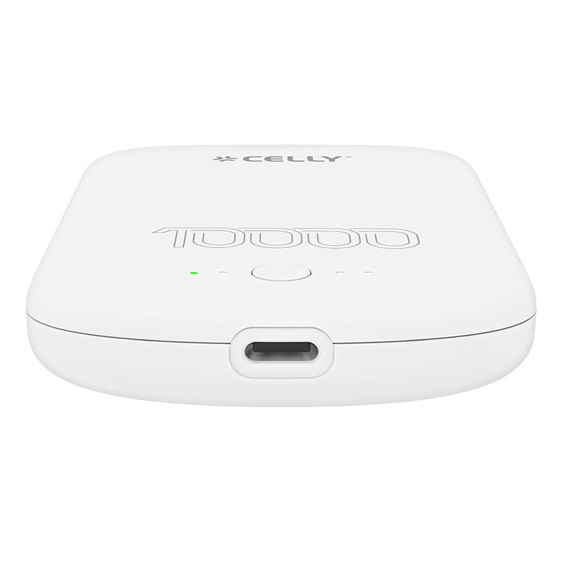 Celly MAGPB10000PROWH Powerbank 10000 mAh Kabelloses Aufladen Weiß