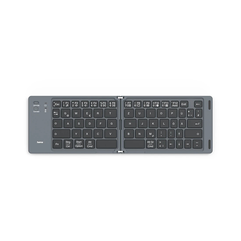 Hama Travel 450 QWERTZ Deutsch Bluetooth Schwarz, Dunkles Grau