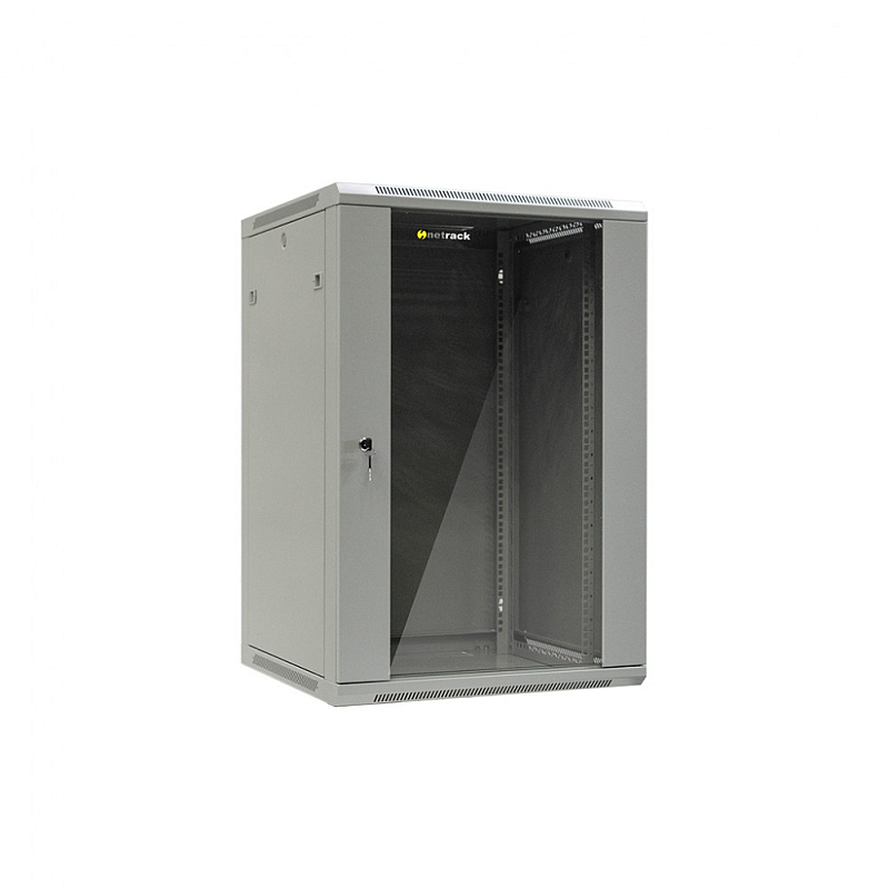 Netrack 019-180-66-021 Rack 18U Wandmontiertes Regal Grau