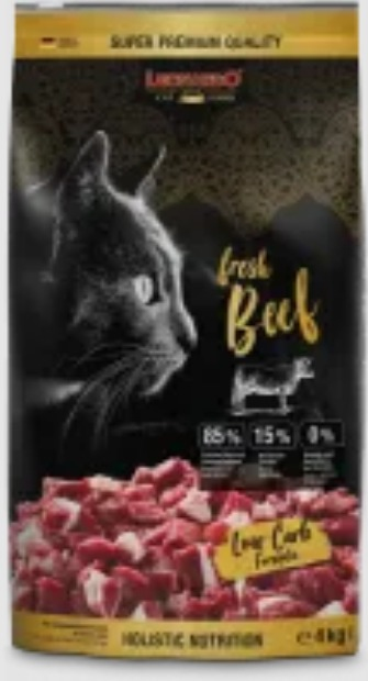 Leonardo Cat Food LEONARDO fresh Beef Katzen-Trockenfutter 4 kg Adult Rind, Geflügel