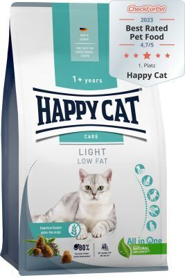 Happy Cat Care Adult Light Katzen-Trockenfutter 4 kg Junior Geflügel, Mais, Reis, Lachs