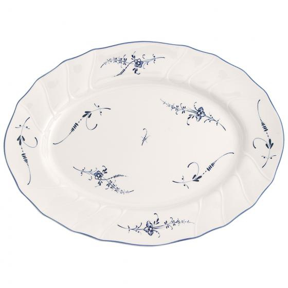 Villeroy & Boch 1023412920 Serviergeschirr Porzellan Blau, Weiß Oval Servierschale