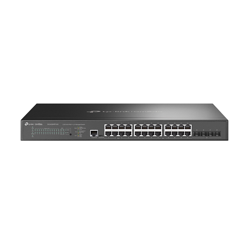 TP-Link Omada SG3428XPP-M2 Netzwerk-Switch Managed L2+ 2.5G Ethernet (100/1000/2500) Power over Ethernet (PoE) 1U Schwarz