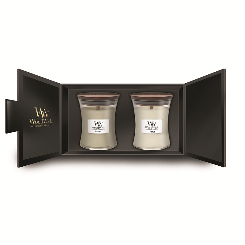 WoodWick Giftset 2 Medium Jar Wachskerze Rund 2 Stück(e)