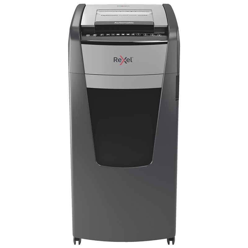 Rexel AutoFeed+ 600M Aktenvernichter Mikrogeschnittene Zerkleinerung 55 dB 23 cm Schwarz, Grau