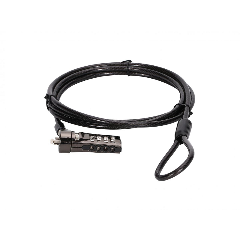 Conceptronic CUSTODIO01BS Laptop-Kombinationsschloss, Standard-Sicherheitsschlitz, 1.8m