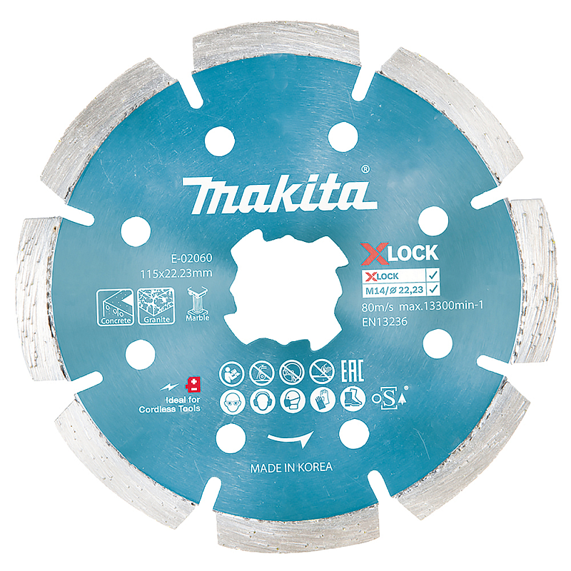 Makita E-02060 Diamantklinge 11,5 cm Segmentierte Radkranzdiamanttrennscheibe