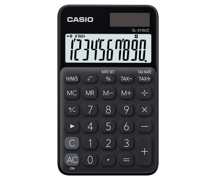 Casio SL-310UC-BK Taschenrechner Tasche Einfacher Taschenrechner Schwarz