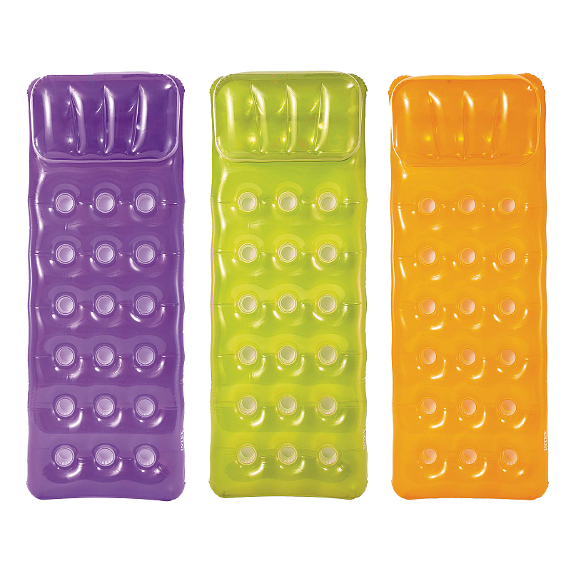 Intex 58890 Aufblasbares Spielzeug für Pool & Strand Gemischte Farben Einfarbig Vinyl Schwimmende Matratze
