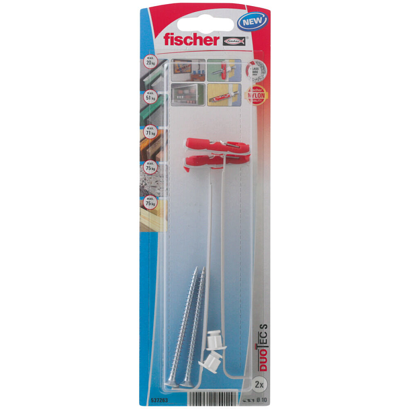 Fischer 537263 Schraubanker/Dübel 2 Stück(e) Schrauben- & Dübelsatz 50 mm