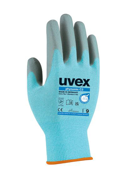 Uvex 6008010 Handschutz Blau, Grau Polyethylen, Elastan, Polyamid 1 Stück(e)