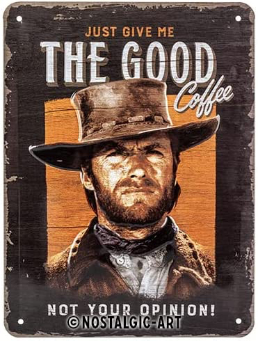 Nostalgic Art The Good Coffee Dekoratives Schild & Tafel für drinnen Metall Mehrfarbig