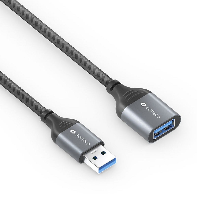 sonero SPC-U055-030 USB Kabel USB 3.2 Gen 1 (3.1 Gen 1) 3 m USB A Schwarz, Grau