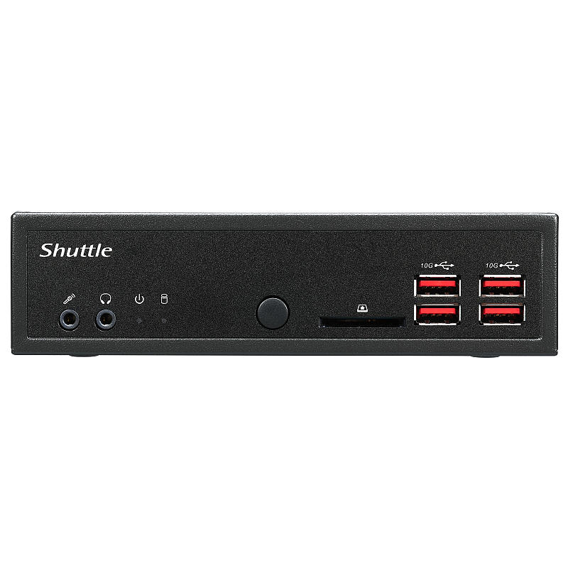 Shuttle XPC slim Barebone DH32U5, Intel i5-1135G7, 4x HDMI 2.0b 2x LAN, 2x COM, incl. VESA, 24/7 Dauerbetrieb